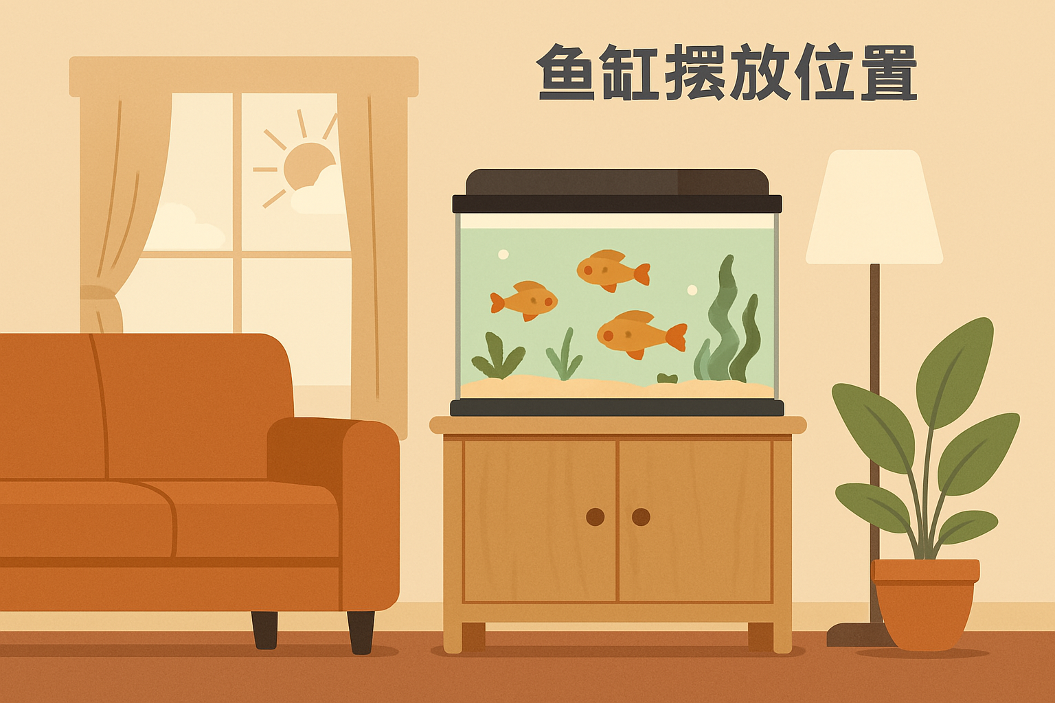鱼缸摆放位置